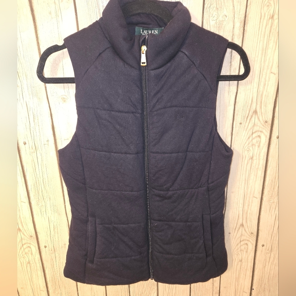 Lauren Ralph Lauren Women’s SMALL PETITE Navy Blue Quilted Vest